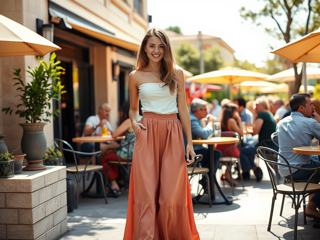 Fuste pantalon lungi idei de outfit pentru zilele călduroase