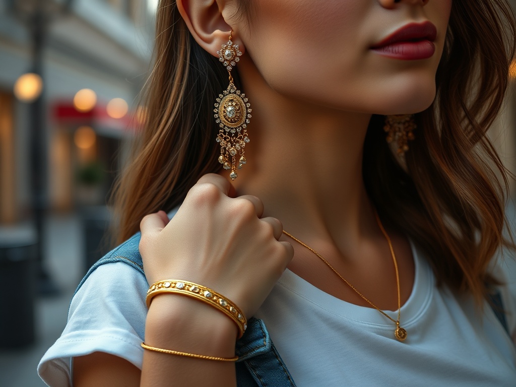 Culoarea aurie în bijuterii: cum să o asortezi cu ținutele tale Culoarea aurie în bijuterii: cum să o asortezi cu ținutele tale